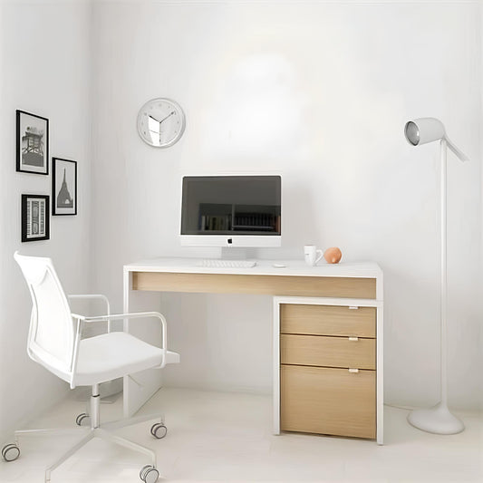 Desk Wooden & White - 120 x 40 x 75 cm | DE25 - Artcor
