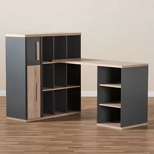 Desk Black & Wooden - 120 x 100 x 75 cm | DE36 - Artcor